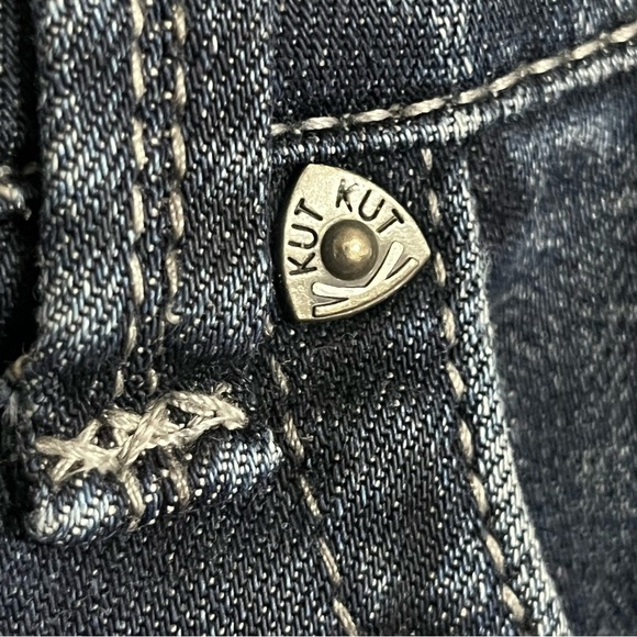 Women’s Kut From The Kloth Cropped Ankle Jeans Size 12 Dark Wash Whiskered - Picture 3 of 12